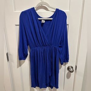 Charming Charlie Royal Blue Faux Wrap Dress Sz. Med
